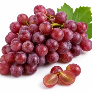 Fresh grapes with dewy sheen